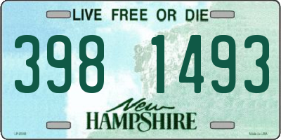 NH license plate 3981493