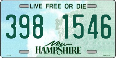 NH license plate 3981546