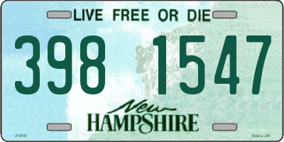 NH license plate 3981547