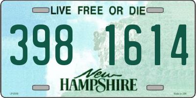 NH license plate 3981614