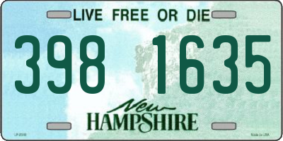 NH license plate 3981635