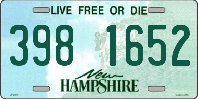 NH license plate 3981652