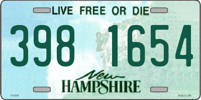 NH license plate 3981654