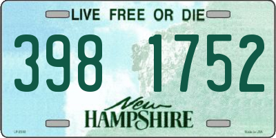 NH license plate 3981752