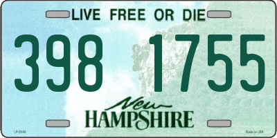 NH license plate 3981755