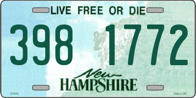 NH license plate 3981772
