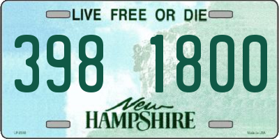 NH license plate 3981800