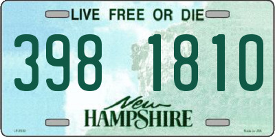 NH license plate 3981810