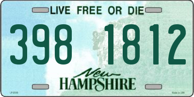 NH license plate 3981812