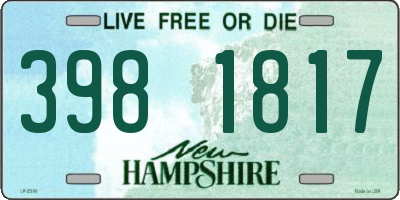 NH license plate 3981817