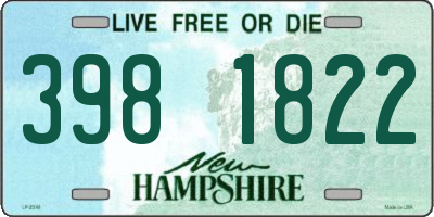 NH license plate 3981822