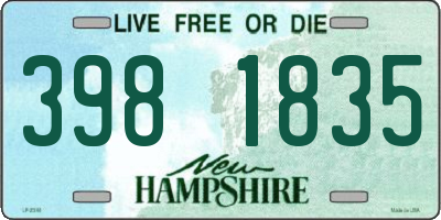NH license plate 3981835