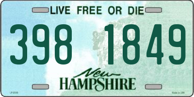 NH license plate 3981849