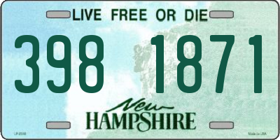 NH license plate 3981871