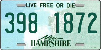 NH license plate 3981872