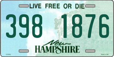 NH license plate 3981876