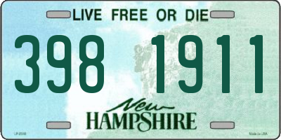 NH license plate 3981911