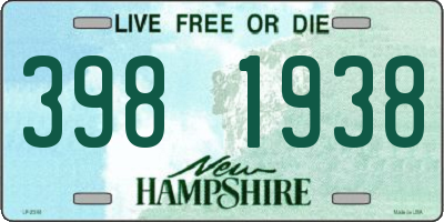 NH license plate 3981938