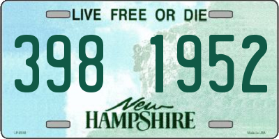 NH license plate 3981952