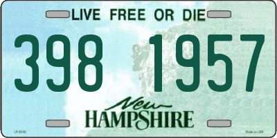 NH license plate 3981957
