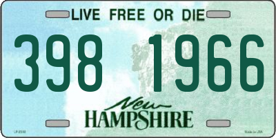 NH license plate 3981966