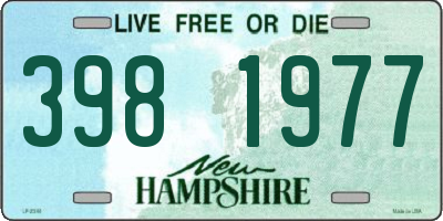 NH license plate 3981977