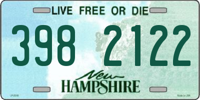 NH license plate 3982122