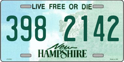 NH license plate 3982142