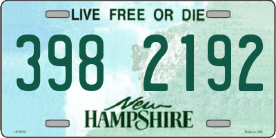 NH license plate 3982192