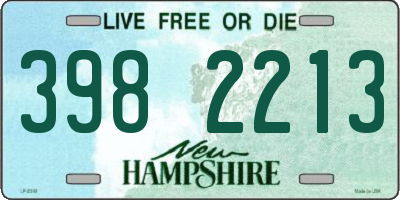 NH license plate 3982213