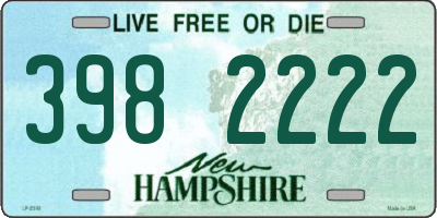 NH license plate 3982222