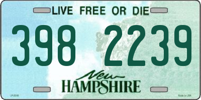 NH license plate 3982239