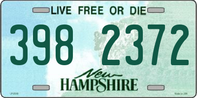 NH license plate 3982372