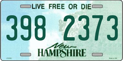 NH license plate 3982373