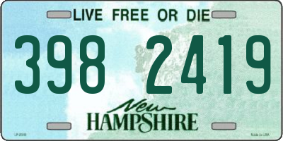 NH license plate 3982419