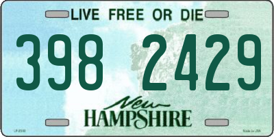 NH license plate 3982429