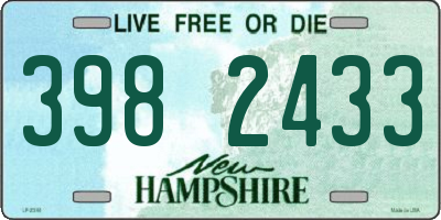 NH license plate 3982433