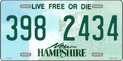 NH license plate 3982434