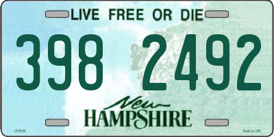 NH license plate 3982492