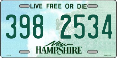 NH license plate 3982534