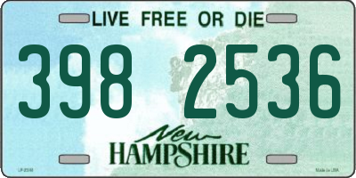 NH license plate 3982536