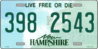 NH license plate 3982543