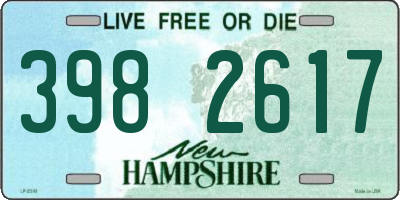 NH license plate 3982617