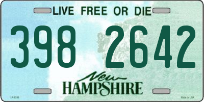 NH license plate 3982642
