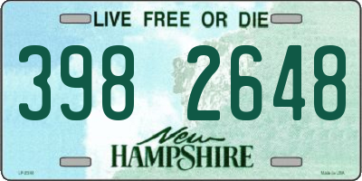 NH license plate 3982648