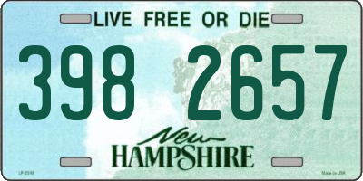 NH license plate 3982657