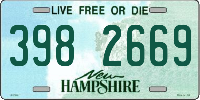NH license plate 3982669