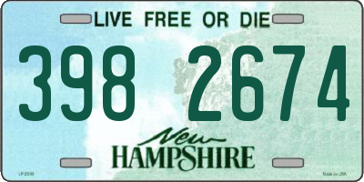 NH license plate 3982674