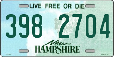 NH license plate 3982704