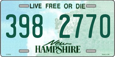 NH license plate 3982770